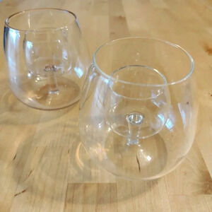 Chevalier stemless aerating wine glasses, set of two (2)